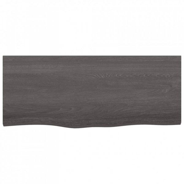 Półka, ciemnobrązowa, 100x40x(2-6) cm, wykończone drewno dębowe