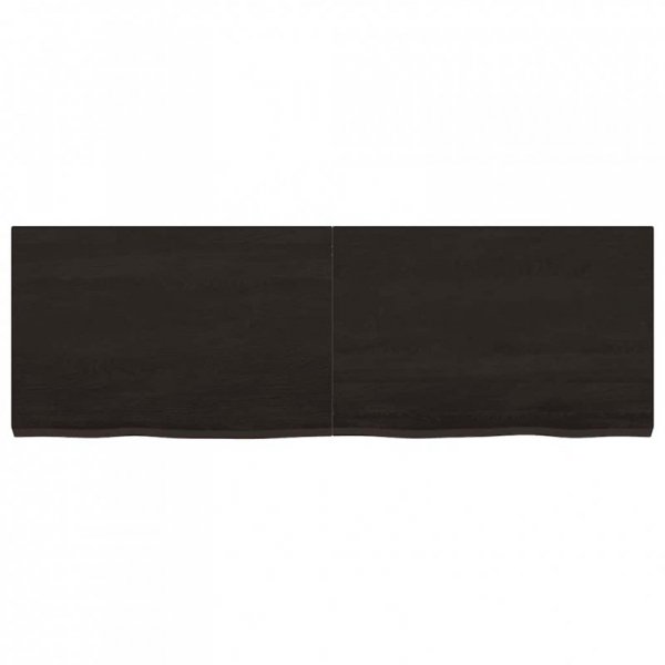 Półka, ciemnobrązowa, 120x40x(2-4) cm, wykończone drewno dębowe