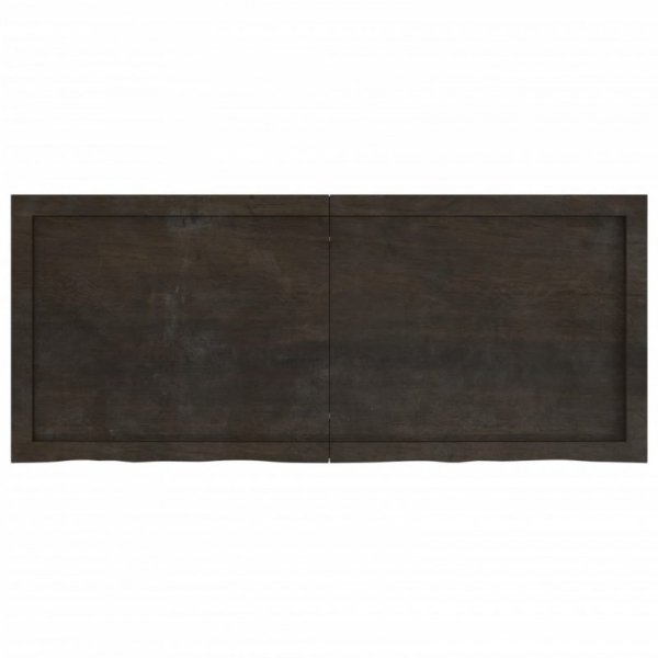 Półka, ciemnobrązowa, 120x50x(2-4) cm, wykończone drewno dębowe