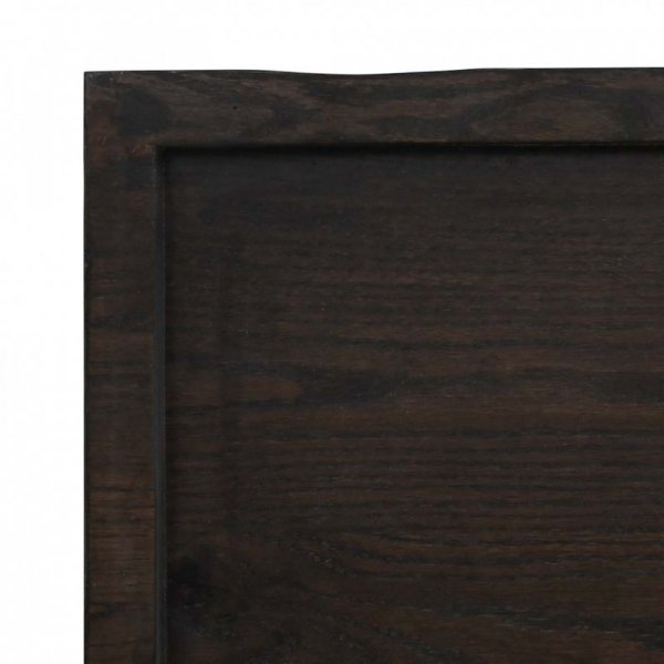 Półka, ciemnobrązowa, 120x50x(2-4) cm, wykończone drewno dębowe