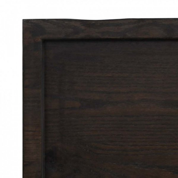 Półka, ciemnobrązowa, 140x50x(2-4) cm, wykończone drewno dębowe