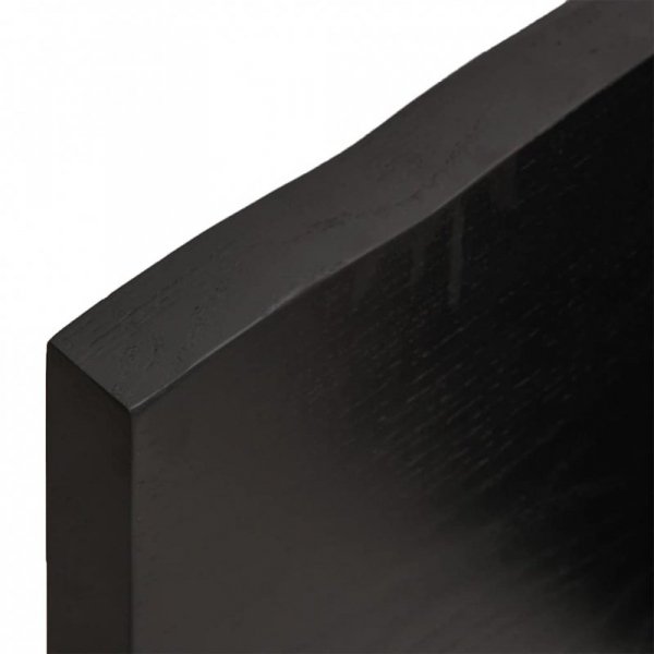 Półka, ciemnobrązowa, 180x50x(2-4) cm, wykończone drewno dębowe