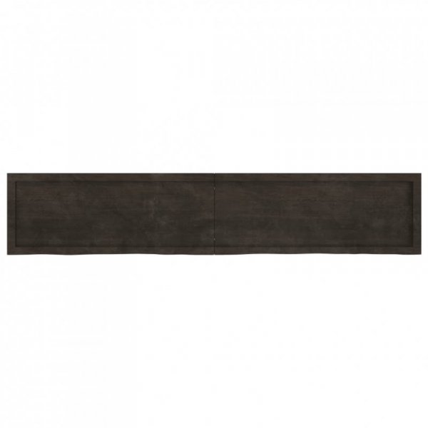 Półka, ciemnobrązowa, 200x40x(2-6) cm, wykończone drewno dębowe