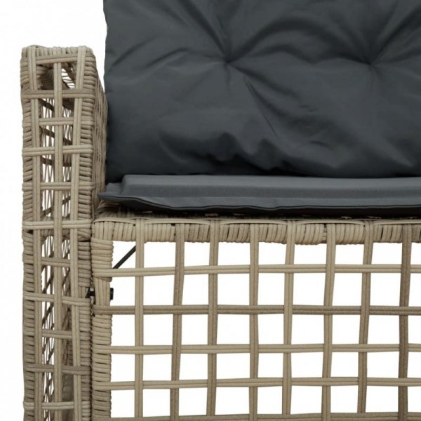 Narożna sofa ogrodowa z poduszkami i podnóżkiem, polirattan