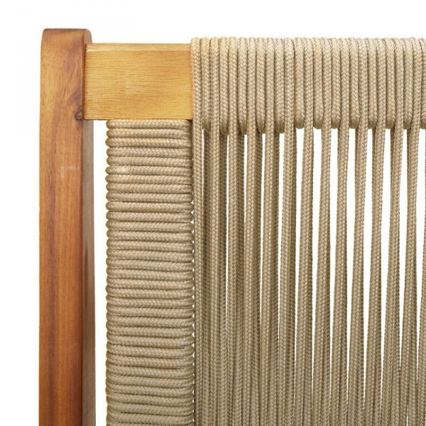 Ławka ogrodowa  Beżowa 76x122x73 cm z litego drewna akacjowego