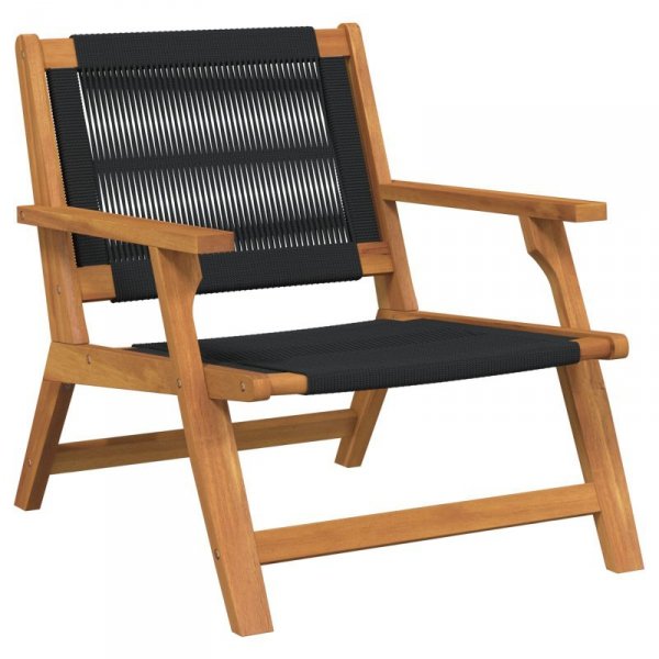 Krzesła ogrodowe  2 szt. Czarne 67x77x73 cm Lite drewno akacjowe