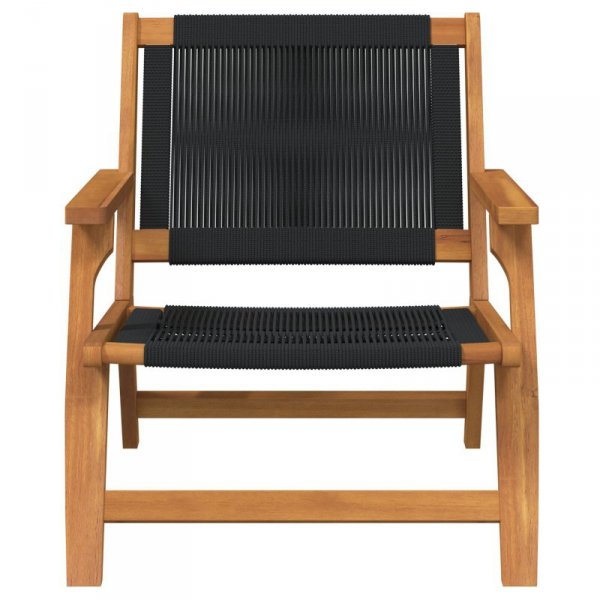 Krzesła ogrodowe  2 szt. Czarne 67x77x73 cm Lite drewno akacjowe