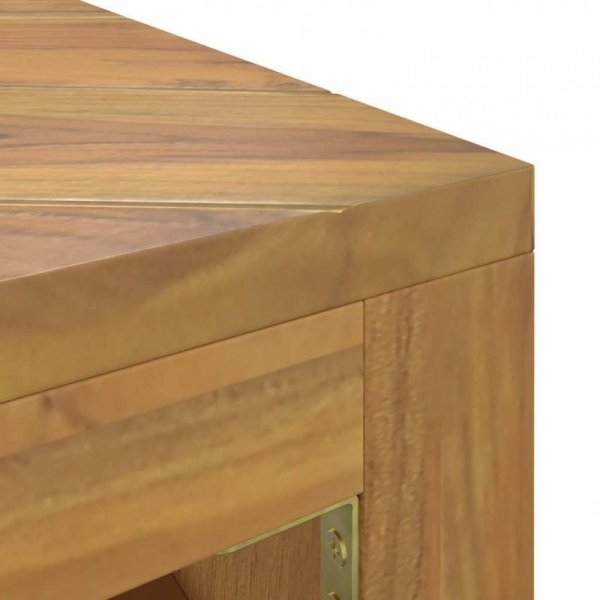 Stolik kawowy, 110x60x38 cm, lite drewno tekowe