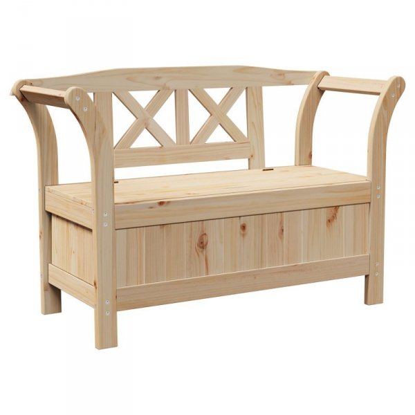 Ławka ogrodowa  119x76x44 cm z litego drewna sosnowego