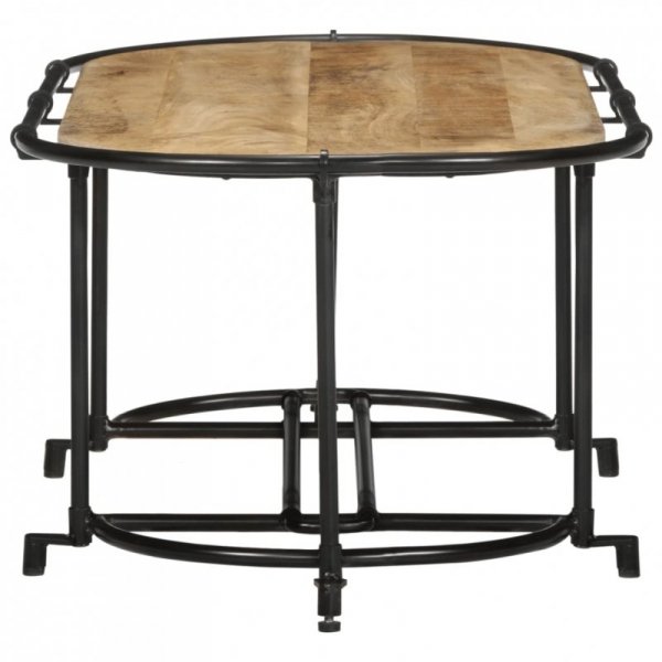 Stolik kawowy, 110x55x40 cm, lite surowe drewno mango