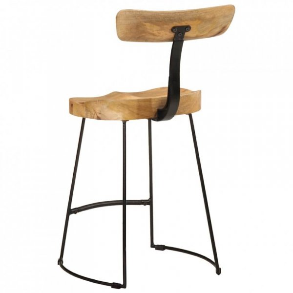 Hokery barowe 2 szt. 49x43x79 cm Drewno lite Mango