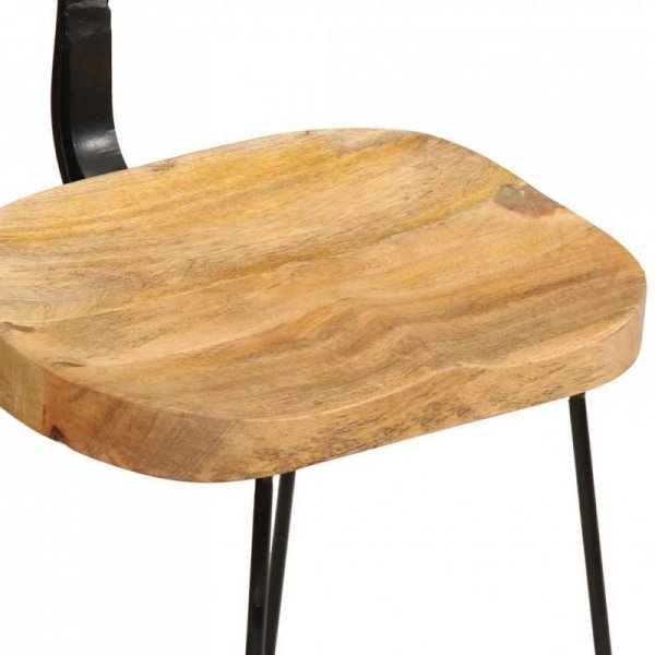 Hokery barowe 2 szt. 49x43x79 cm Drewno lite Mango