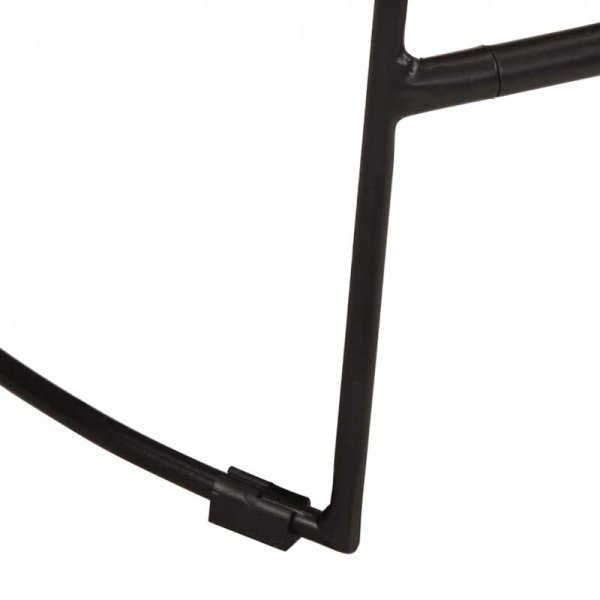Hokery barowe 2 szt. Czarny 45x40x78 cm Drewno lite Mango