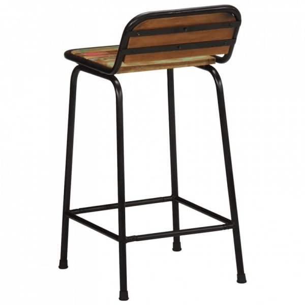 Hokery barowe 2 szt. 46x35,5x80 cm Drewno lite odzyskane