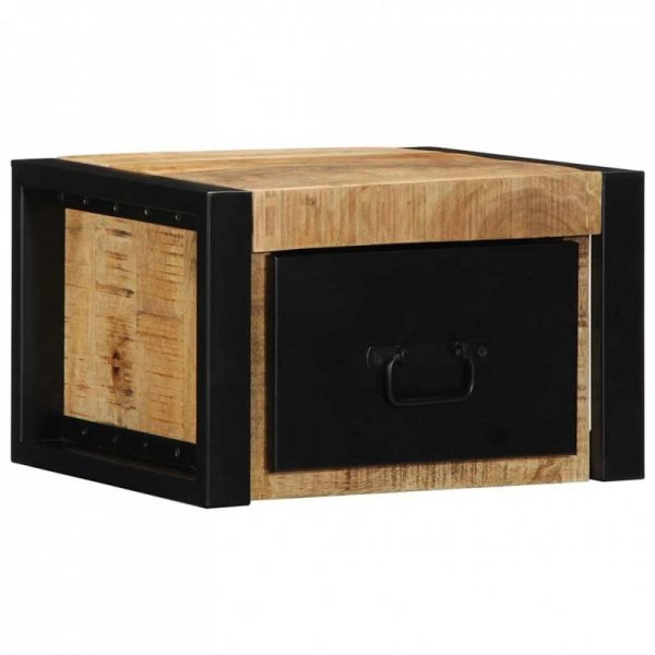 Szafki nocne 2 szt. 40x35x25 cm Drewno lite surowe Mango