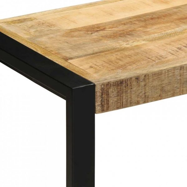 Ławka 60x35x45 cm lite drewno surowe mango