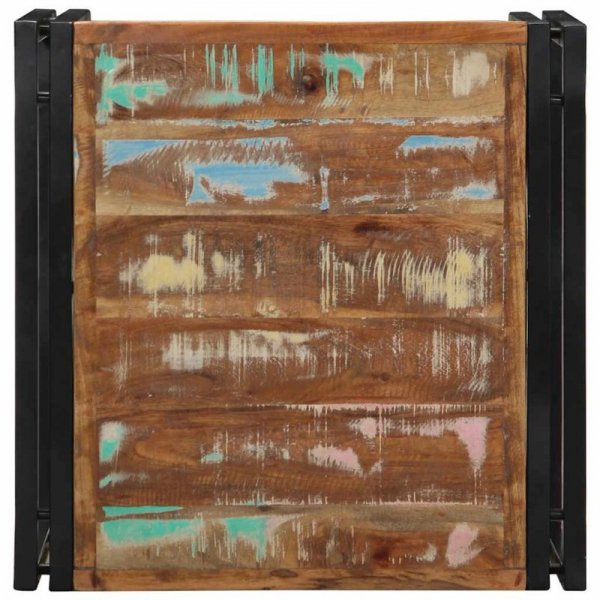 Stolik kawowy wielokolorowy 50x50x35 cm lite drewno odzyskane