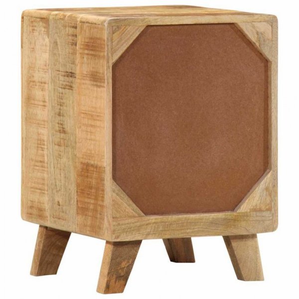Szafka nocna 2 szt. 37x32x50 cm Drewno lite surowe mango