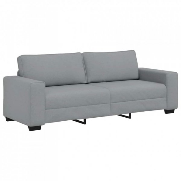 Sofa 3-osobowa, jasnoszara, 180 cm, tapicerowana tkaniną