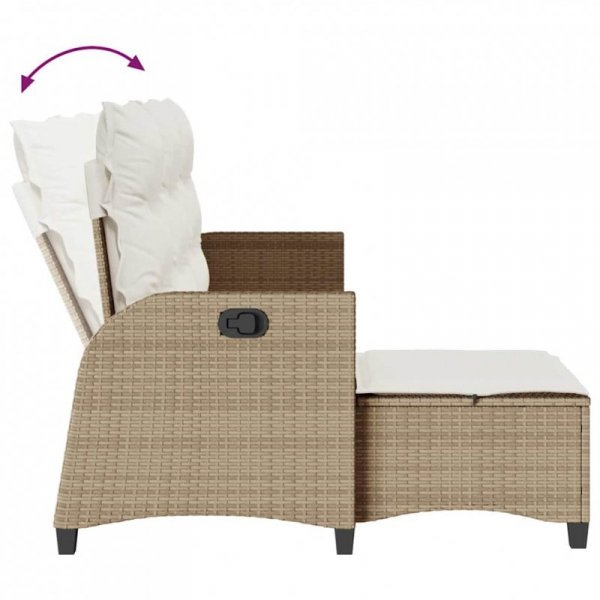 Rozkładana Sofa Ogrodowa z Poduszkami w Kształcie Litery L