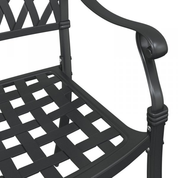 Krzesła ogrodowe Czarny Aluminium 56 x 55 x 92,5 cm Wytrzymałe