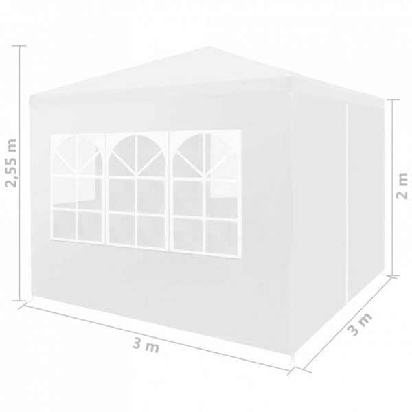 Namiot imprezowy, 3 x 3 m, biały