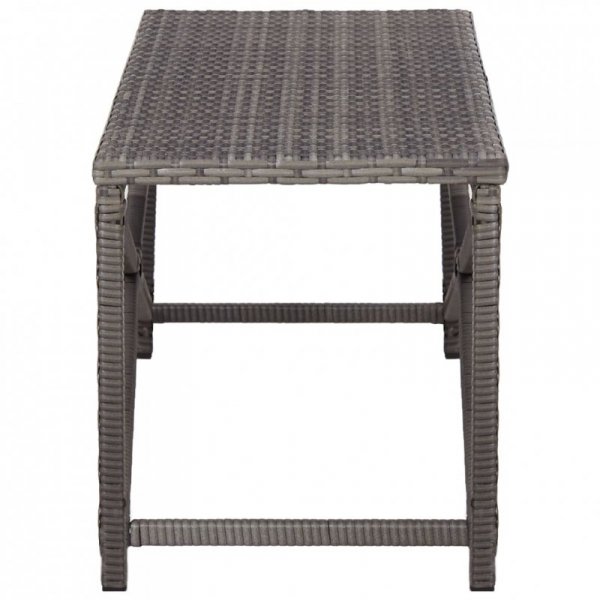 Ławka ogrodowa, 120 cm, polirattan, szara