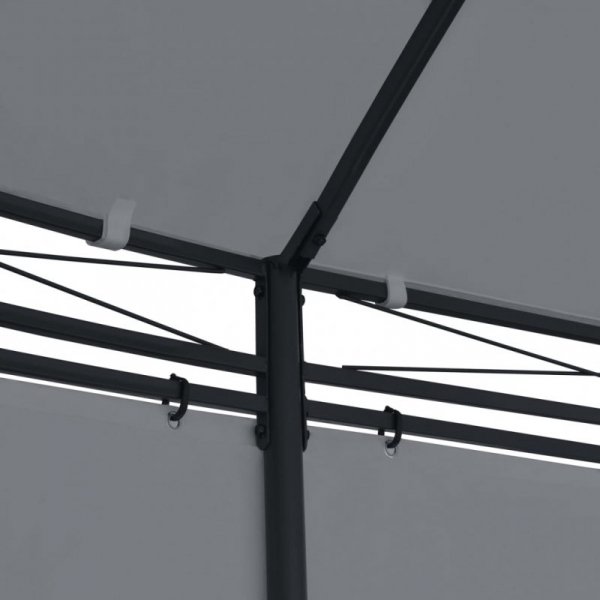 Altana z zasłonami, 520x349x255 cm, antracytowa