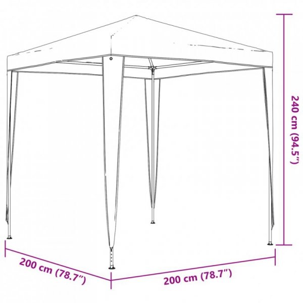 Namiot imprezowy, 2x2 m, niebieski