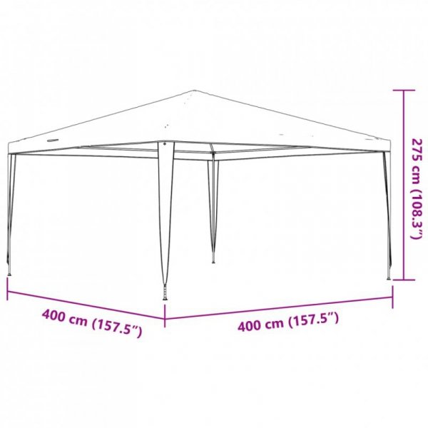Namiot imprezowy, 4 x 4 m, niebieski