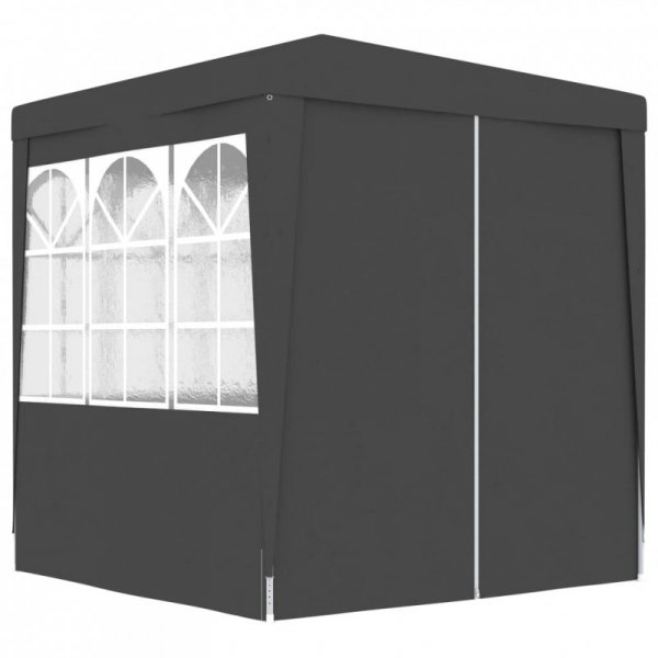 Namiot imprezowy ze ściankami, 2,5x2,5 m, antracytowy, 90 g/m²