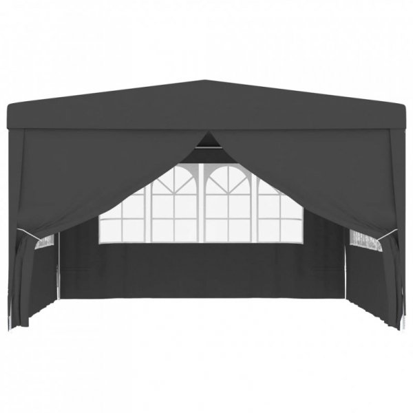 Namiot imprezowy ze ściankami, 4x4 m, antracytowy, 90 g/m²