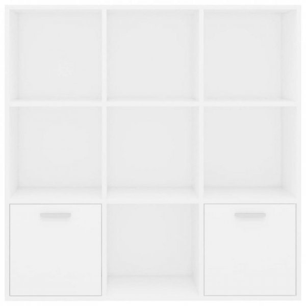 Regał na książki, biały, 98x30x98 cm, materiał drewnopochodny