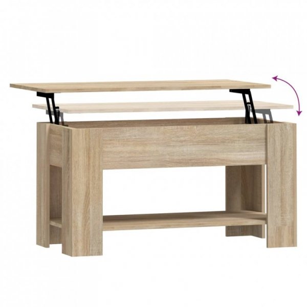 Stolik kawowy, dąb sonoma 101x49x52 cm, materiał drewnopochodny