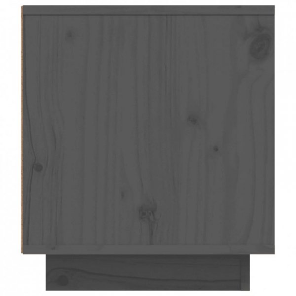 Szafka pod telewizor, szara, 110x35x40,5cm, lite drewno sosnowe