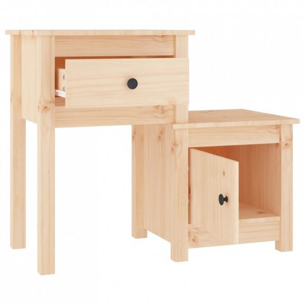 Szafki nocne, 2 szt., 79,5x38x65,5 cm, lite drewno sosnowe