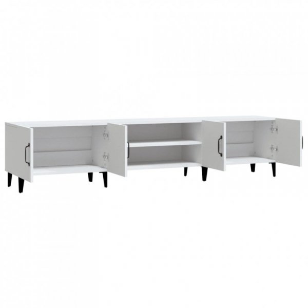 Szafka pod TV, biała, 180x31,5x40 cm, materiał drewnopochodny