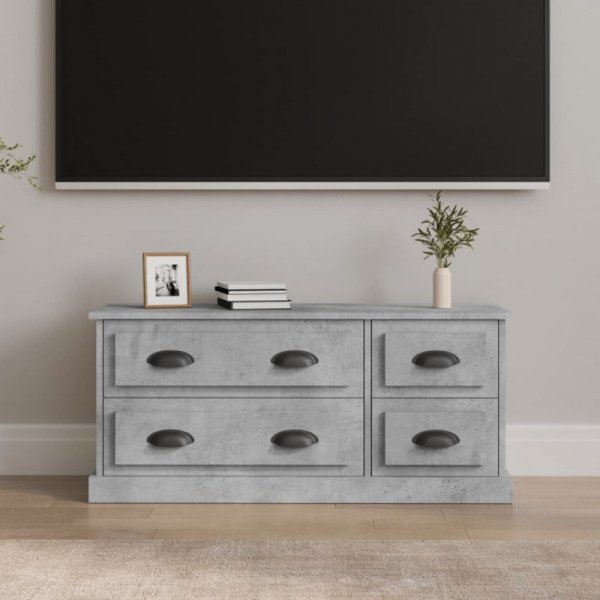 Szafka pod TV, szarość betonu, 100x35,5x45 cm