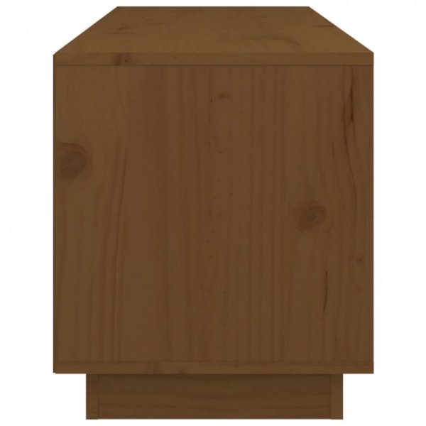 Szafka pod TV, miodowy brąz, 105x34x40 cm, lite drewno sosnowe