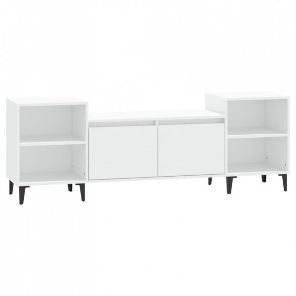Szafka pod TV, biała, 80x36x50 cm, materiał drewnopochodny