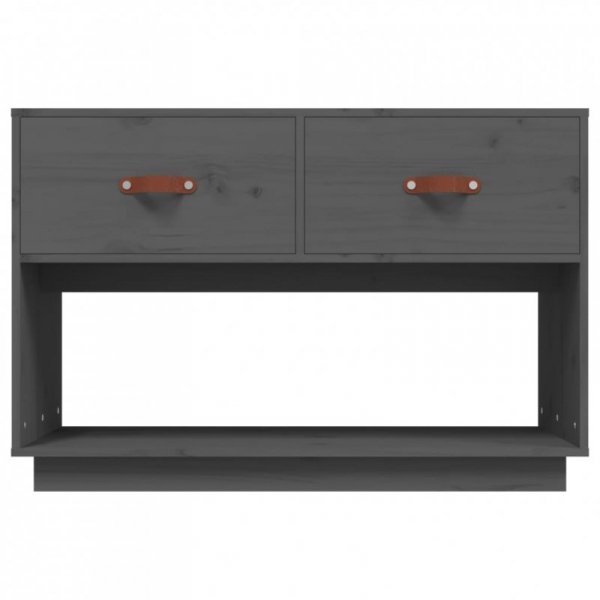 Szafka pod telewizor, szara, 90x40x60 cm, lite drewno sosnowe