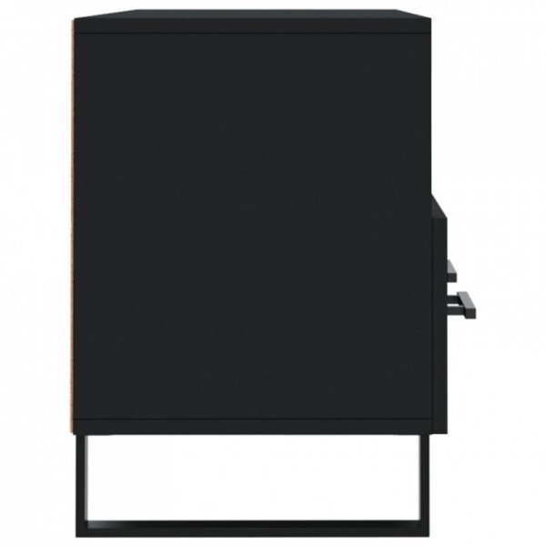Szafka pod TV, czarna, 102x36x50 cm, materiał drewnopochodny