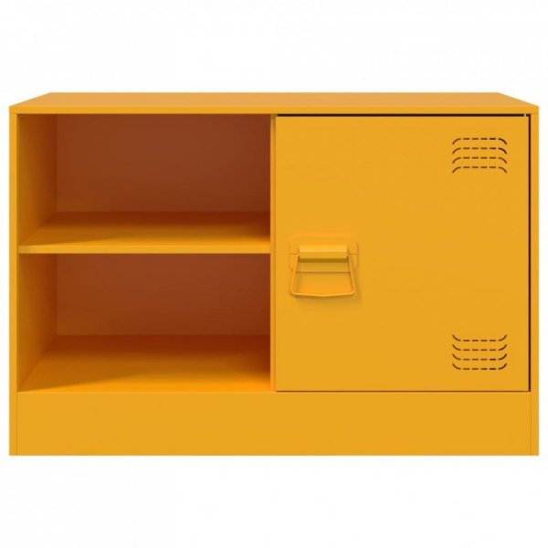 Szafka pod telewizor, musztardowa, 67x39x44 cm, stalowa