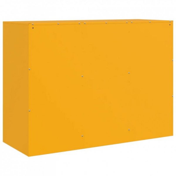 Szafka, musztardowa, 99x39x73 cm, stal