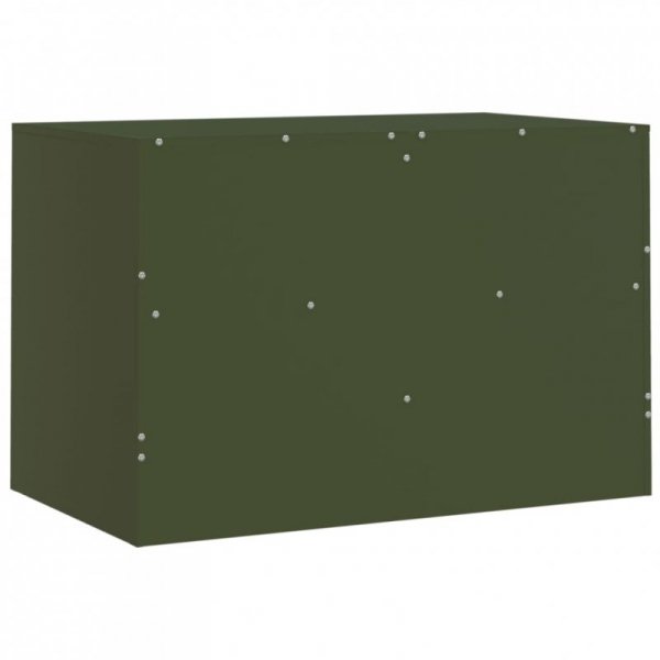 Szafki pod telewizor, 2 szt., oliwkowe, 67x39x44 cm, stalowe