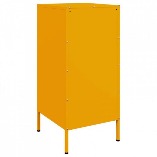 Szafki, 2 szt., musztardowe, 36x39x79 cm, stal