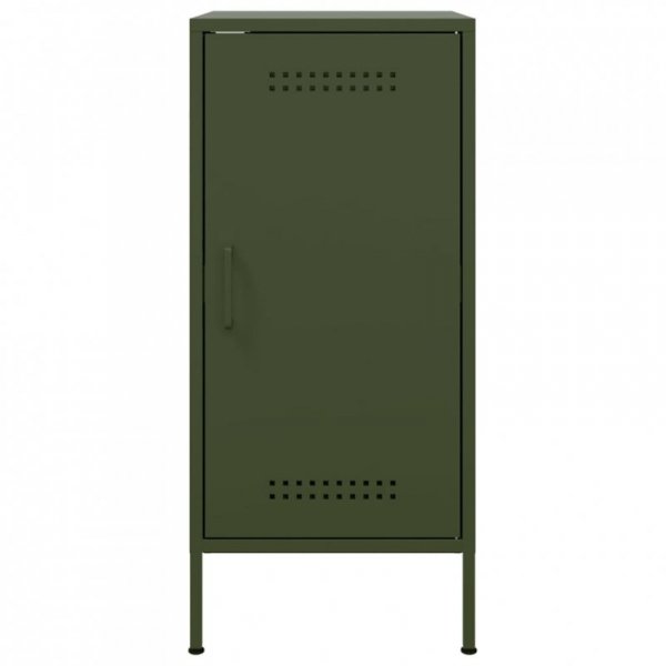 Szafki, 2 szt., oliwkowe, 36x39x79 cm, stal