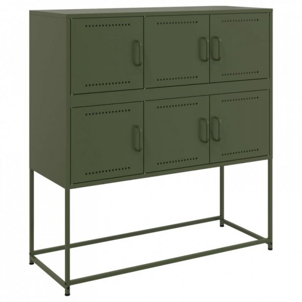 Szafka, oliwkowa, 100,5x39x107 cm, stal