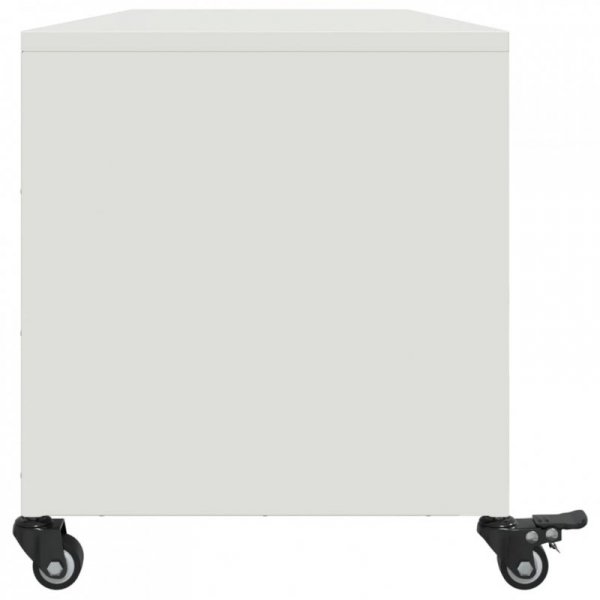 Szafka RTV, biała, 100,5x39x43,5 cm, stal