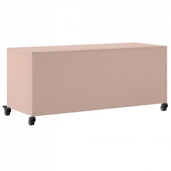 Szafka RTV, różowa, 100,5x39x43,5 cm, stal